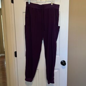 Women's Easy Stretch Scrub Pants, Purple/Plum , XL